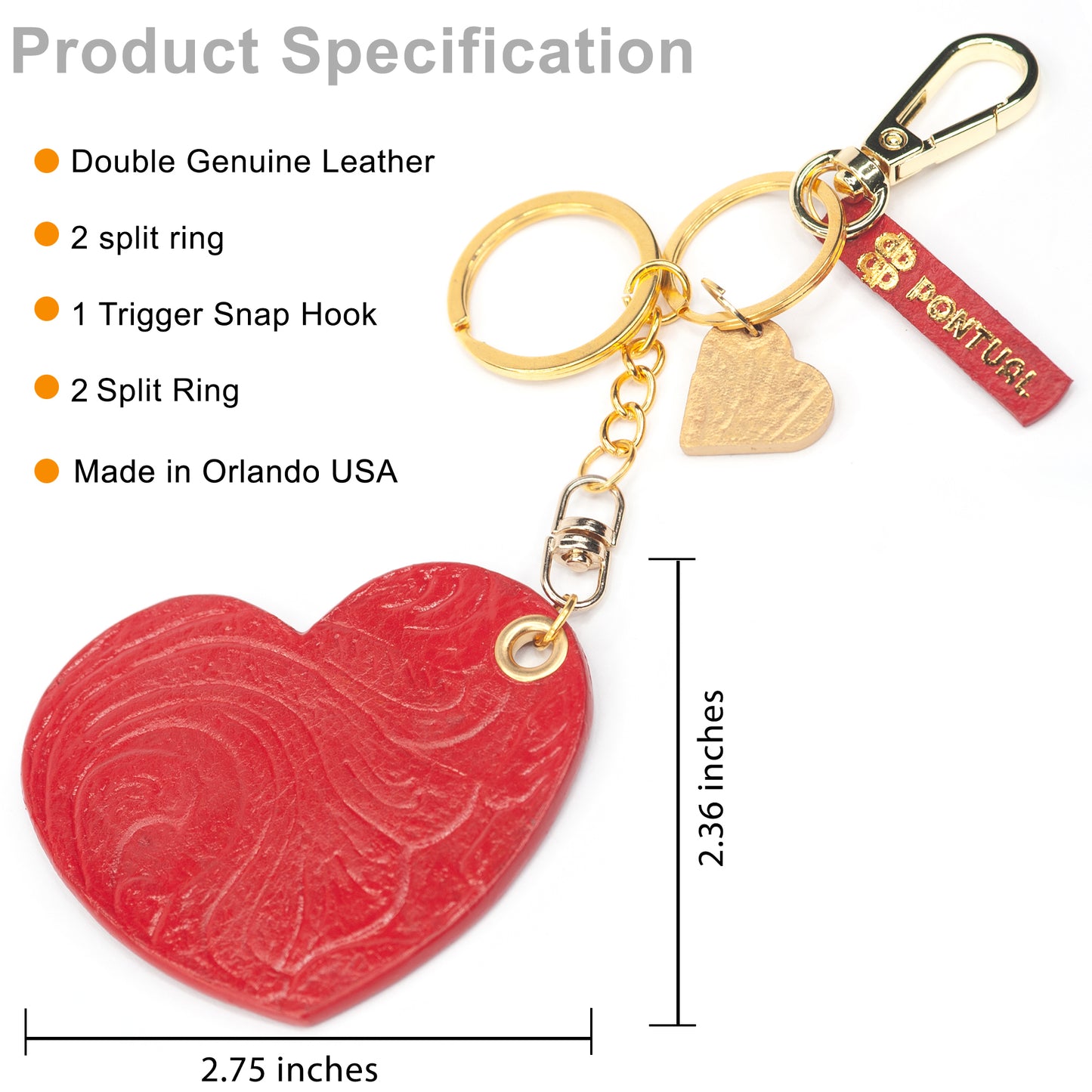 Pontual Handmade keychain - PKC-0K12 -Heart