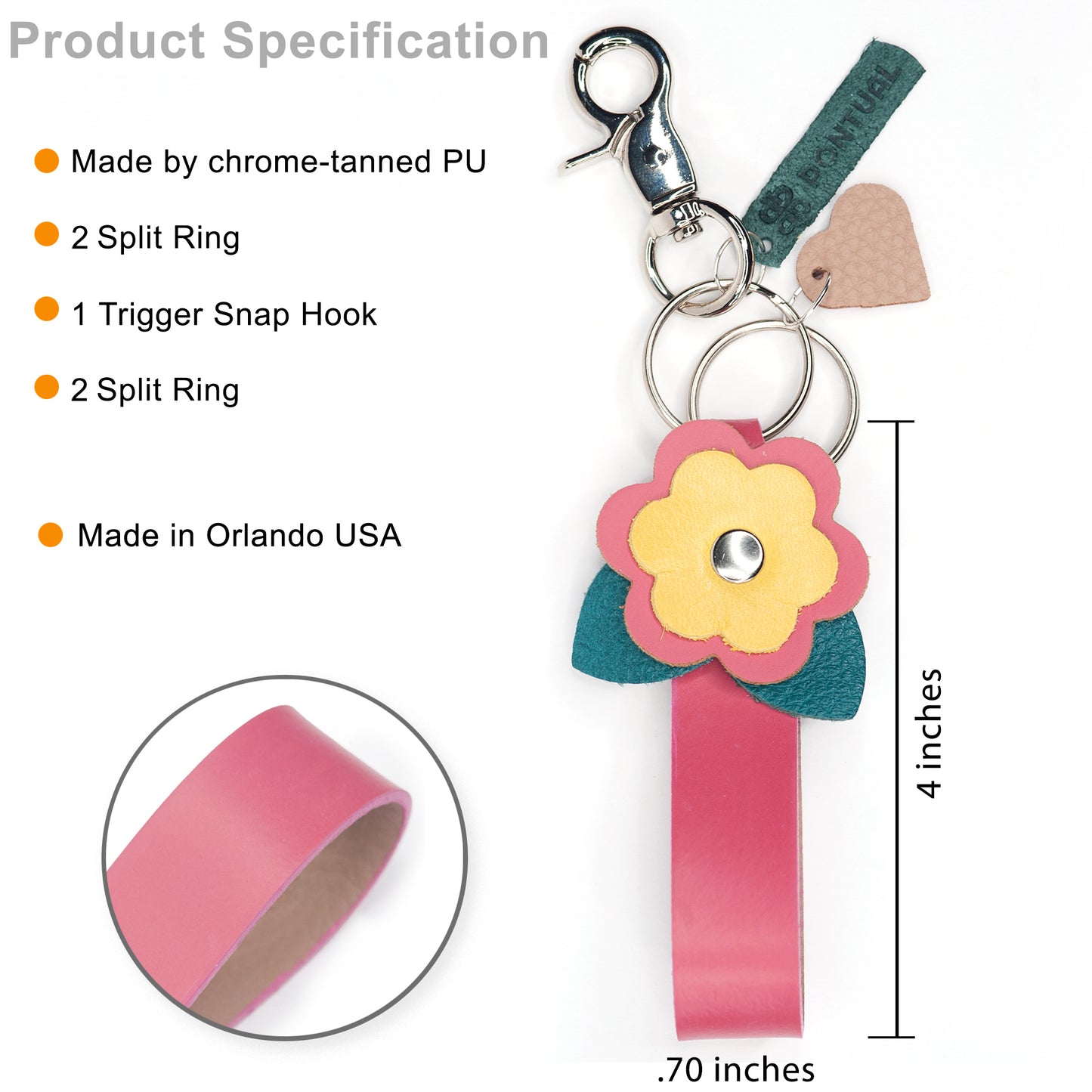 Pontual Handmade keychain - PKC-0K24 Flower 2